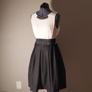 Black and white cocktail dress